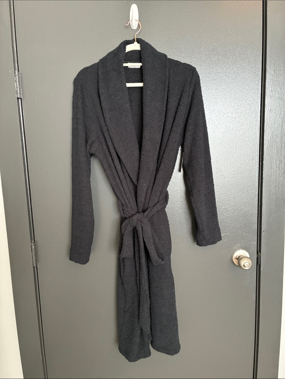 NWT Tommy John black Plush Robe Sz XS/S - Picture 5 of 11